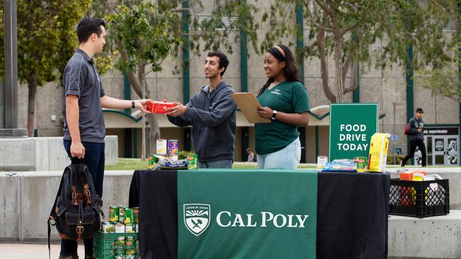 Cal Poly Hunger Program provides access to meal vouchers, food pantry access and referrals to outside agencies.
